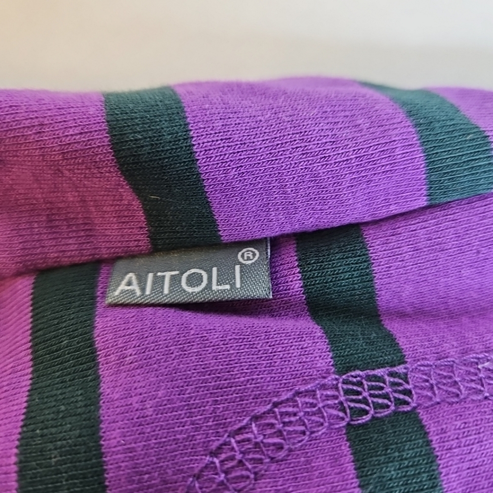 🎁 Purple and Black Striped Puppy Cloth Costume - Picture 8 of 9